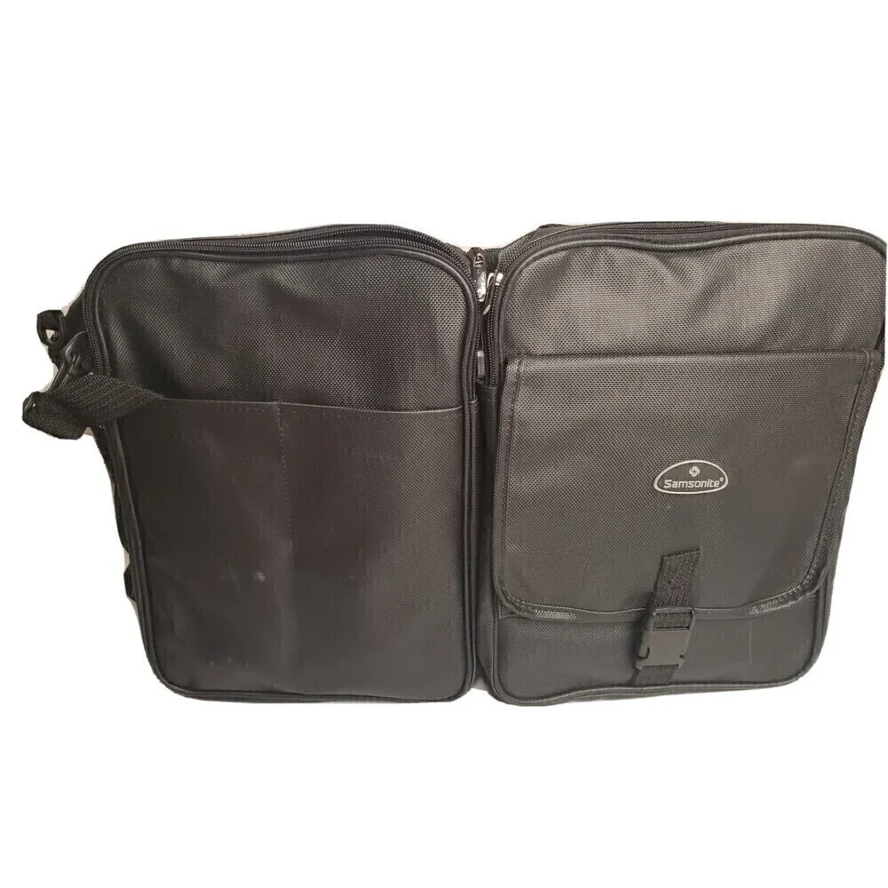 SAMSONITE Canvas Expandable Bag Arm Strap Unfolds To Suitcase Purse Travel Bag